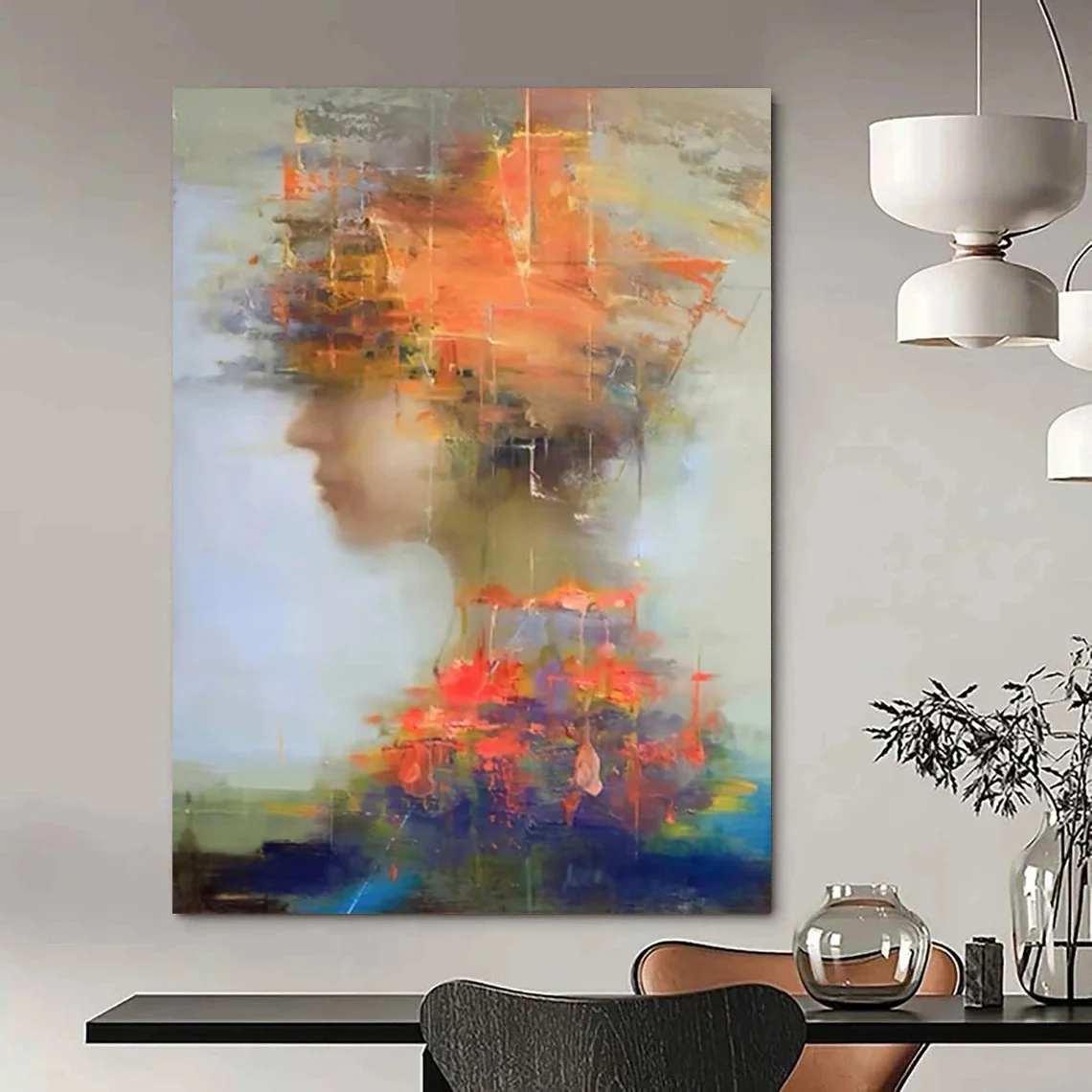 Fragmented Original Studio Figure Abstract Artwork BMS7Y